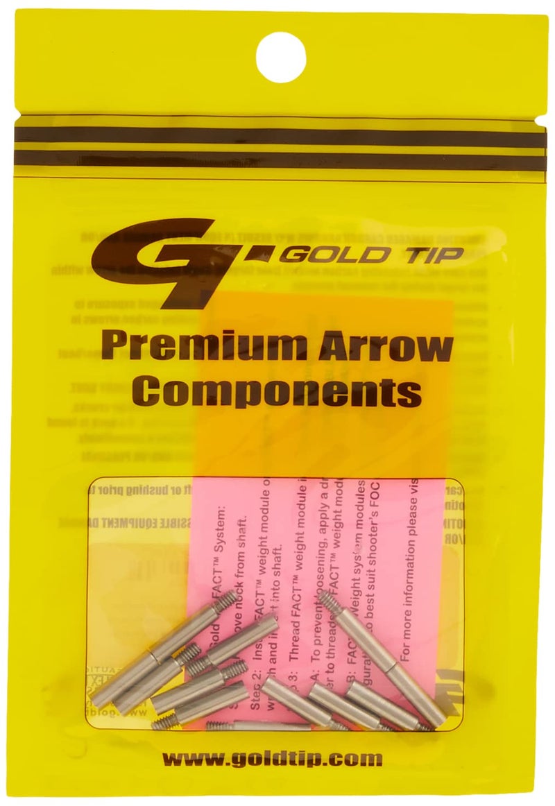 Gold Tip Fact Weight Module Screws for Pierce 20 Grain (12 Pack), Silver, Small - Image 2